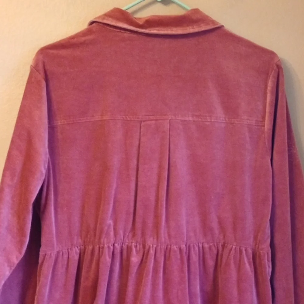 Jodifl Corduroy Peplum tiered Mini Boho Western Dress Size L - Picture 10 of 11